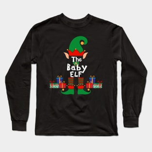 Funny Family Matching Christmas Baby Elf Long Sleeve T-Shirt